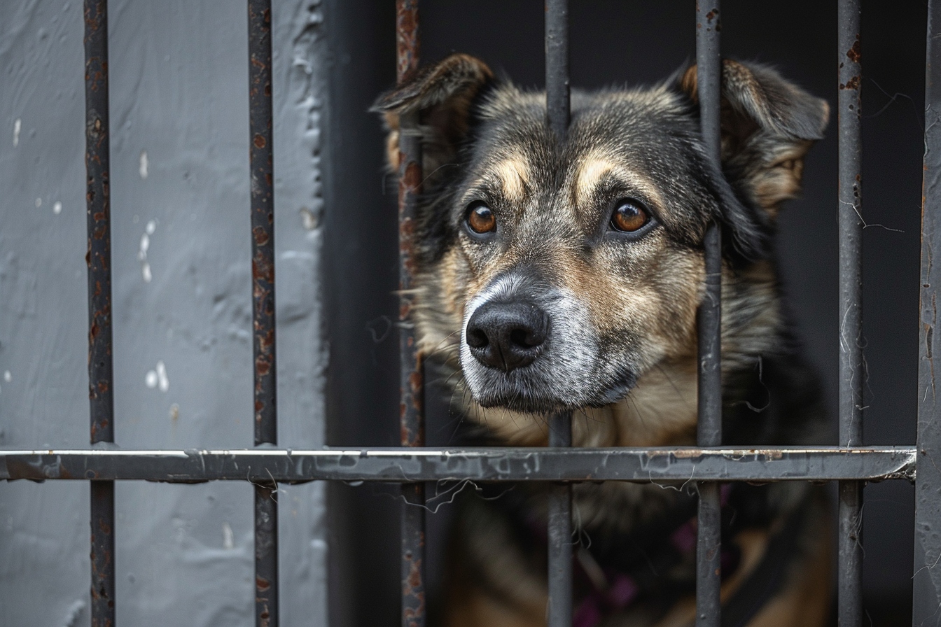 Est-il cruel de garder un chien dans une cage métallique?